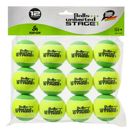 Tenisové Míče Balls Unlimited Stage 1 grün - 12er Beutel